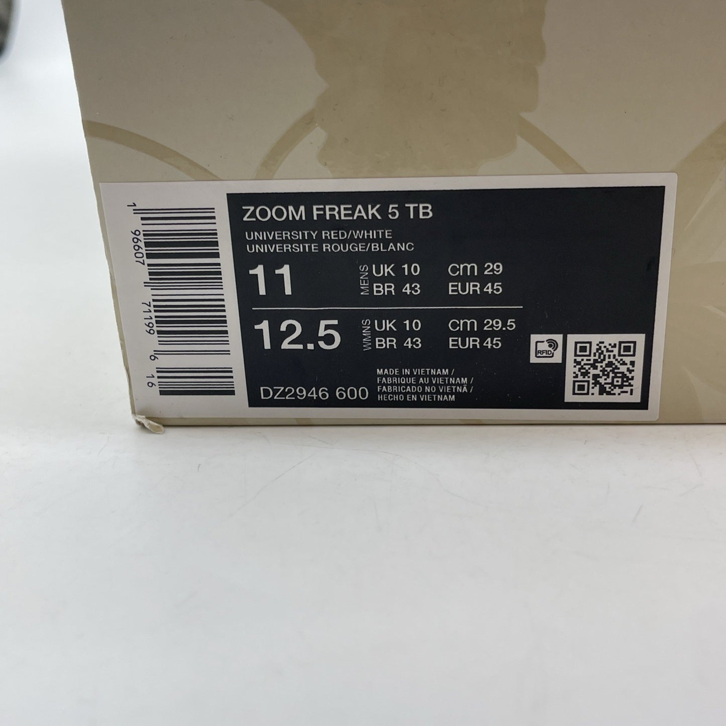 Size 11 - Nike Zoom Freak 5 TB University Red White Suede Leather (DZ2946-600)