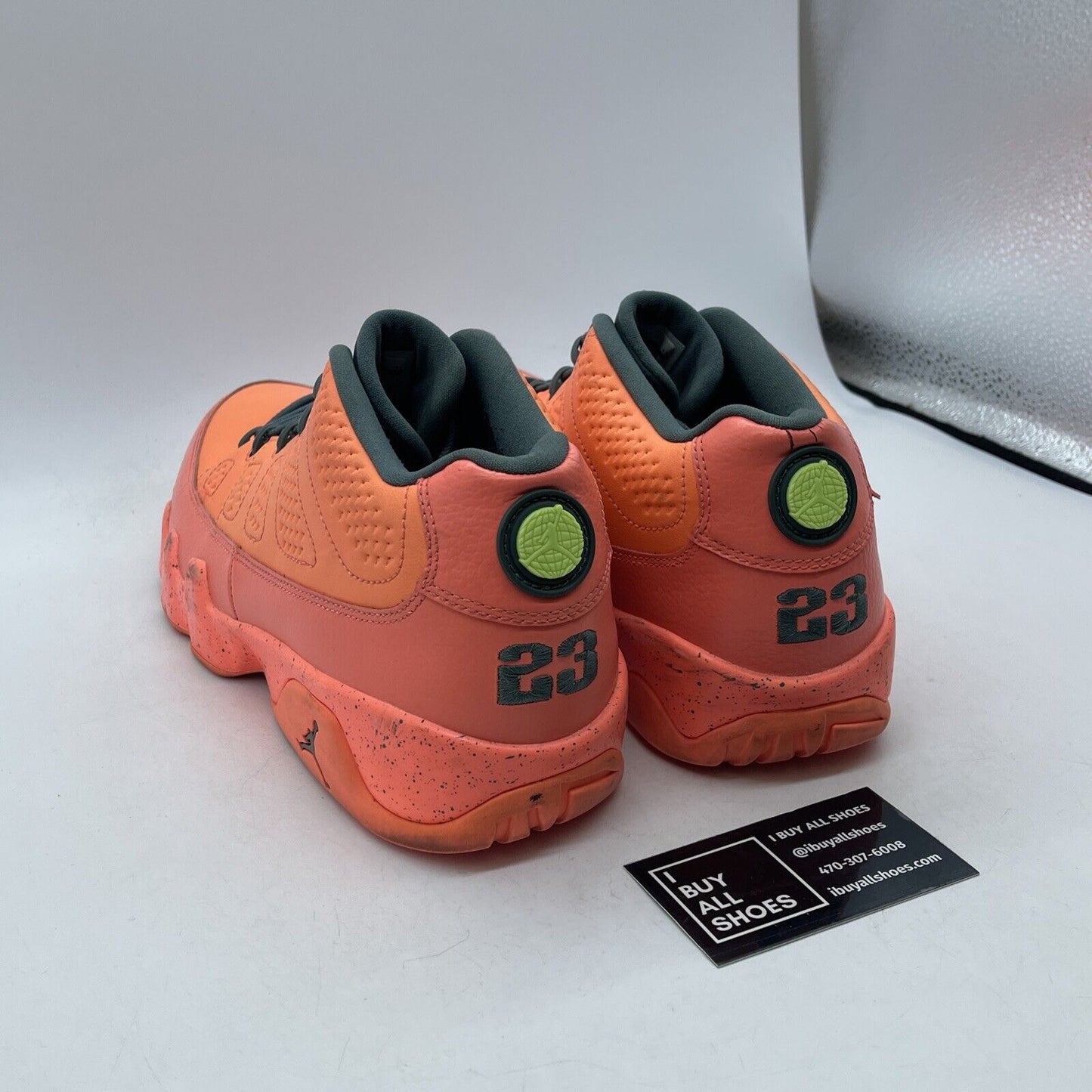 Size 12 - Air Jordan 9 Low Bright Mango Orange Grey Leather Suede (832822-805)