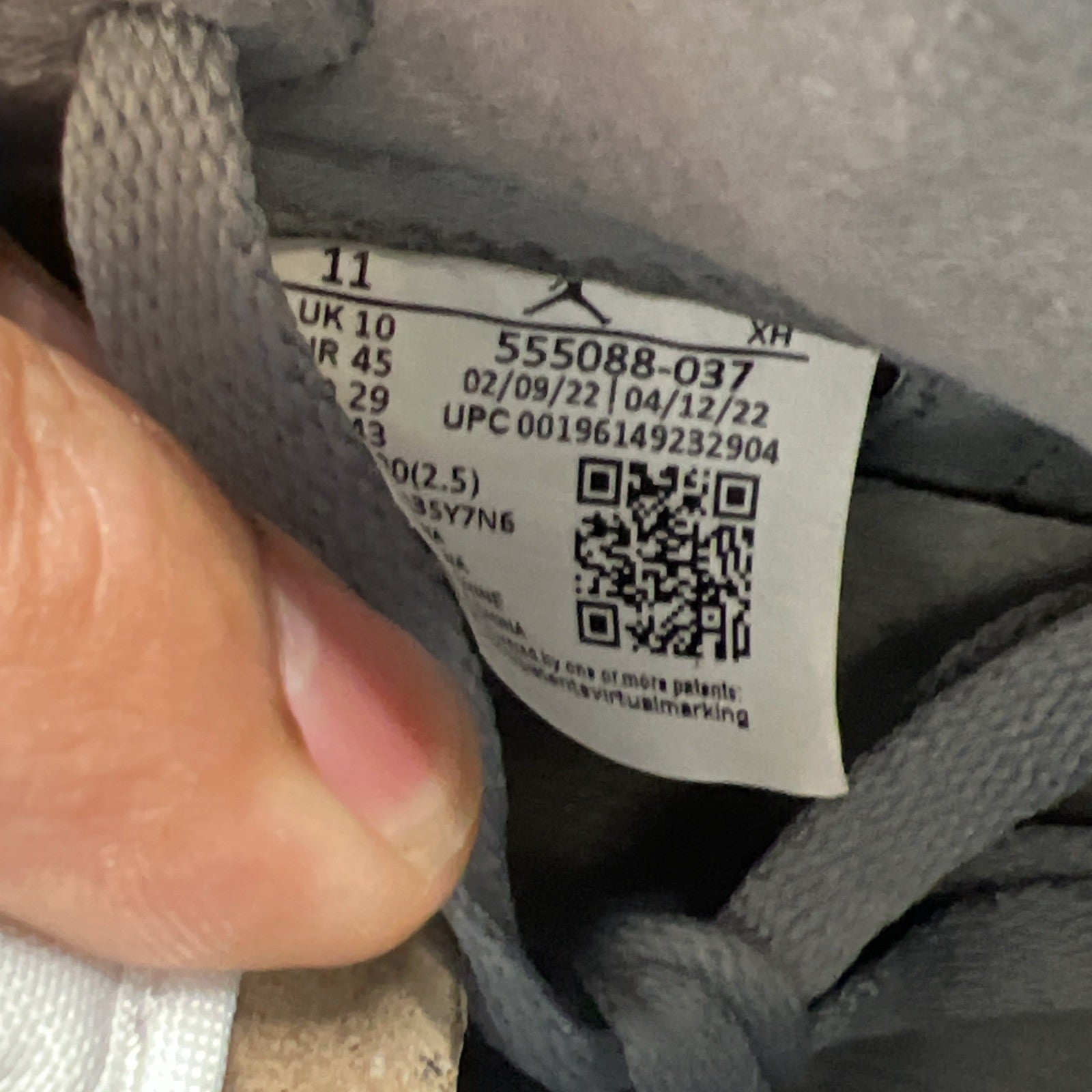 Size 11 - Air Jordan 1 Retro High OG Stealth (555088-037)