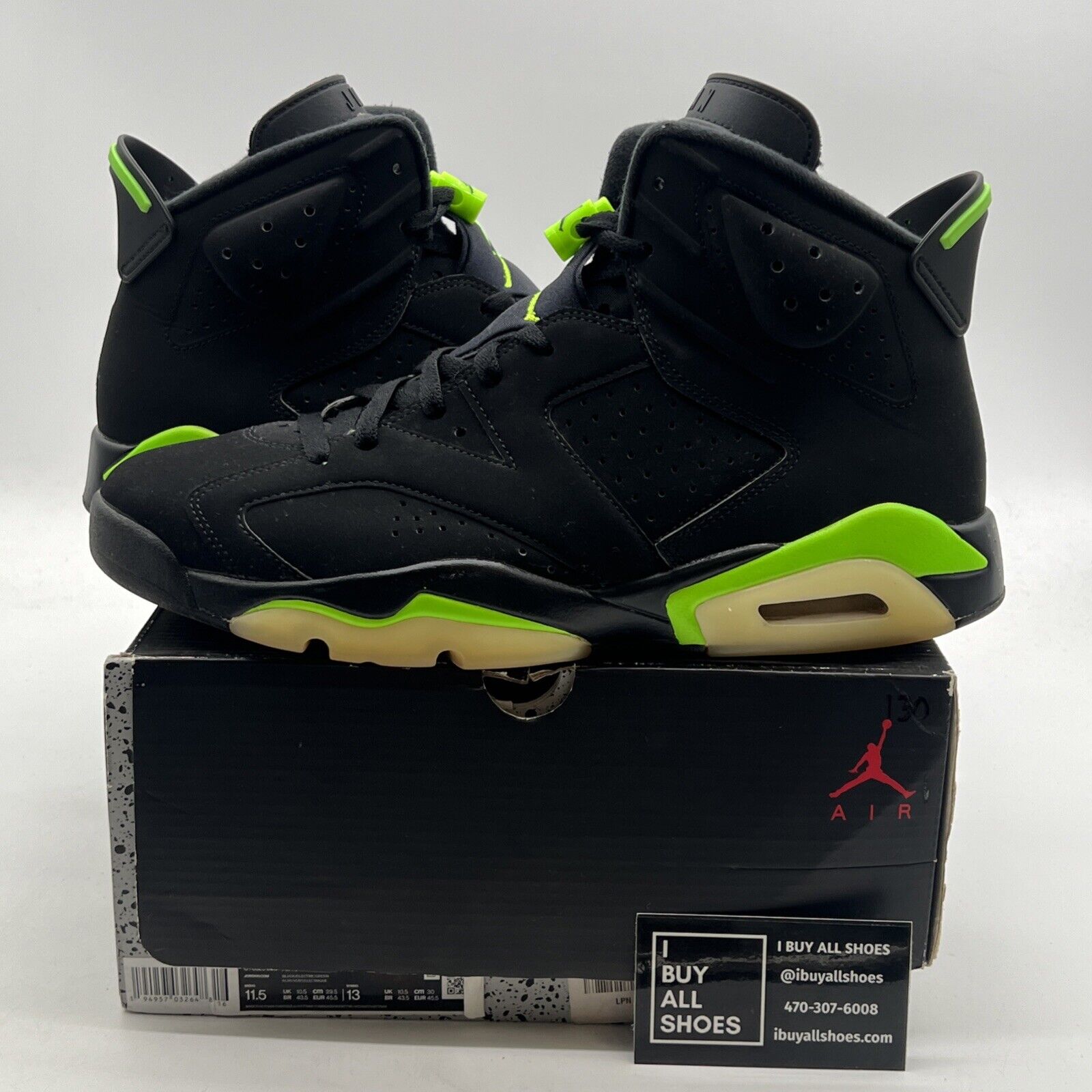 Size 11.5 - Air Jordan 6 Retro Electric Green 2021 (CT8529-003)