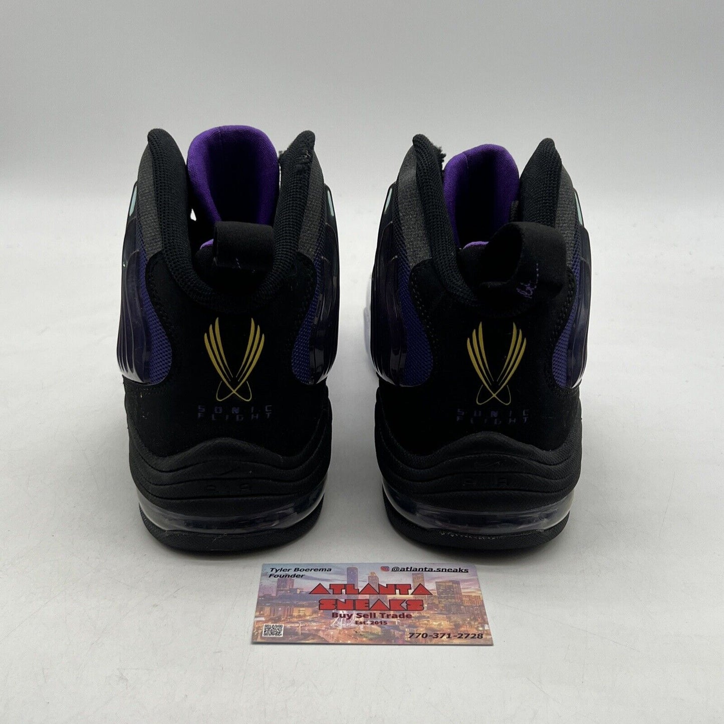 Size 11.5 - Nike Sonic Flight Black Purple Venom Black Purple (641333-001)