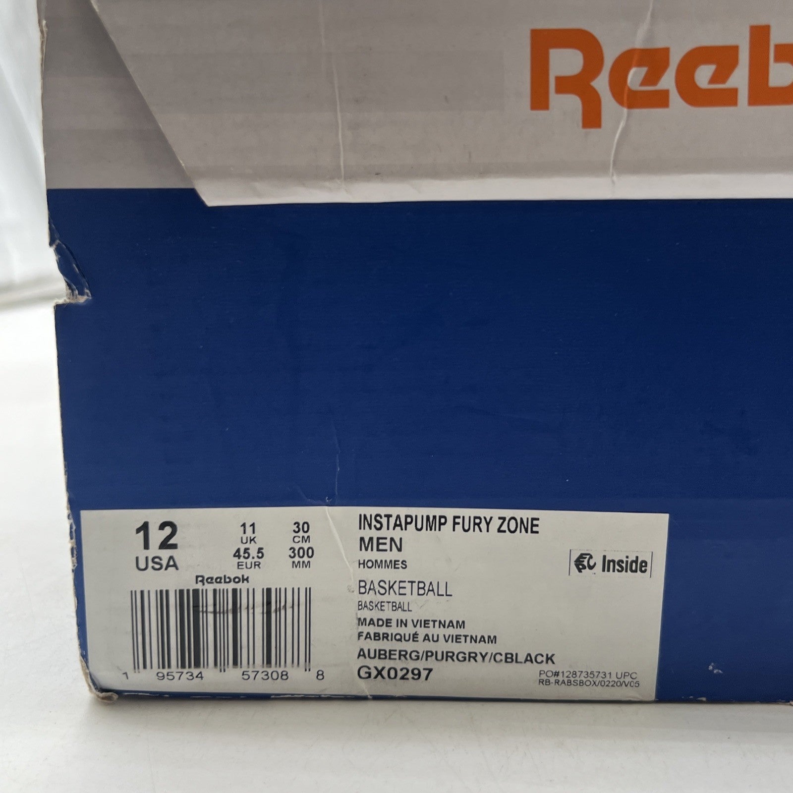 Size 12 - Reebok InstaPump Fury Zone Aubergine (GX0297)