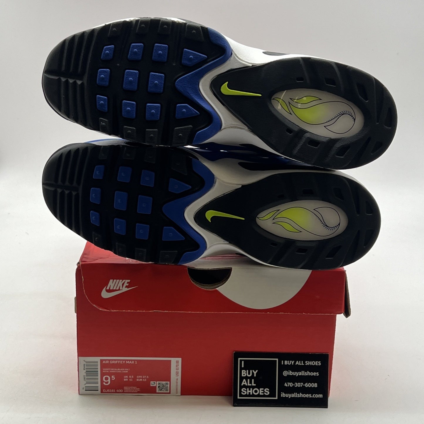 Size 9.5 - Nike Air Griffey Max 1 2021 Varsity Royal (DJ5161-400)