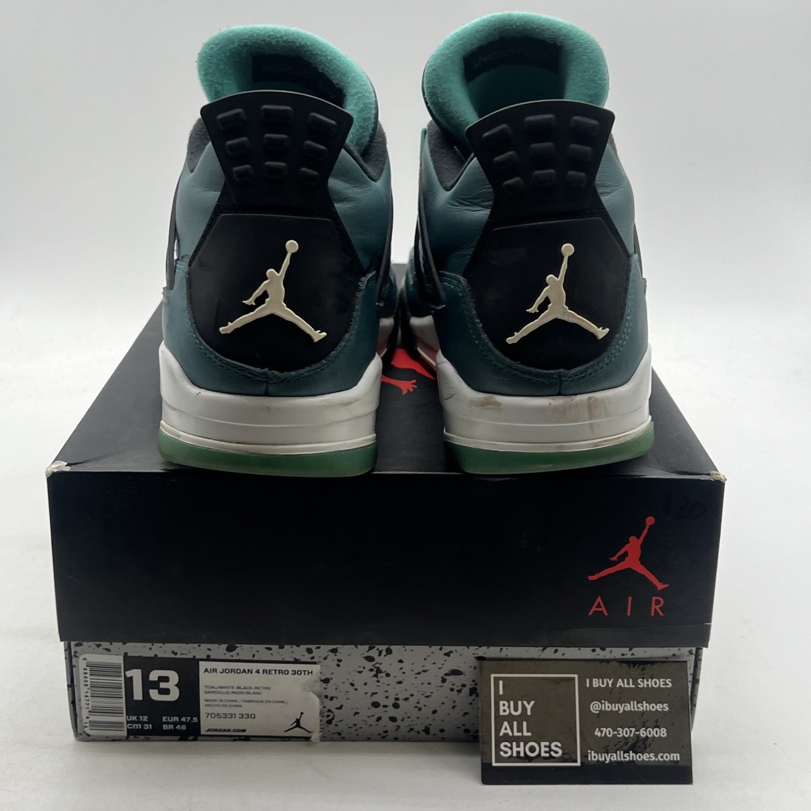 Size 13 - Air Jordan 4 Retro Teal (705331-330)