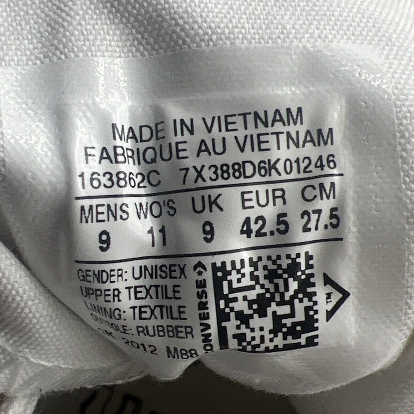 Size 9 - Converse Off-White x Chuck 70 White (163862C)