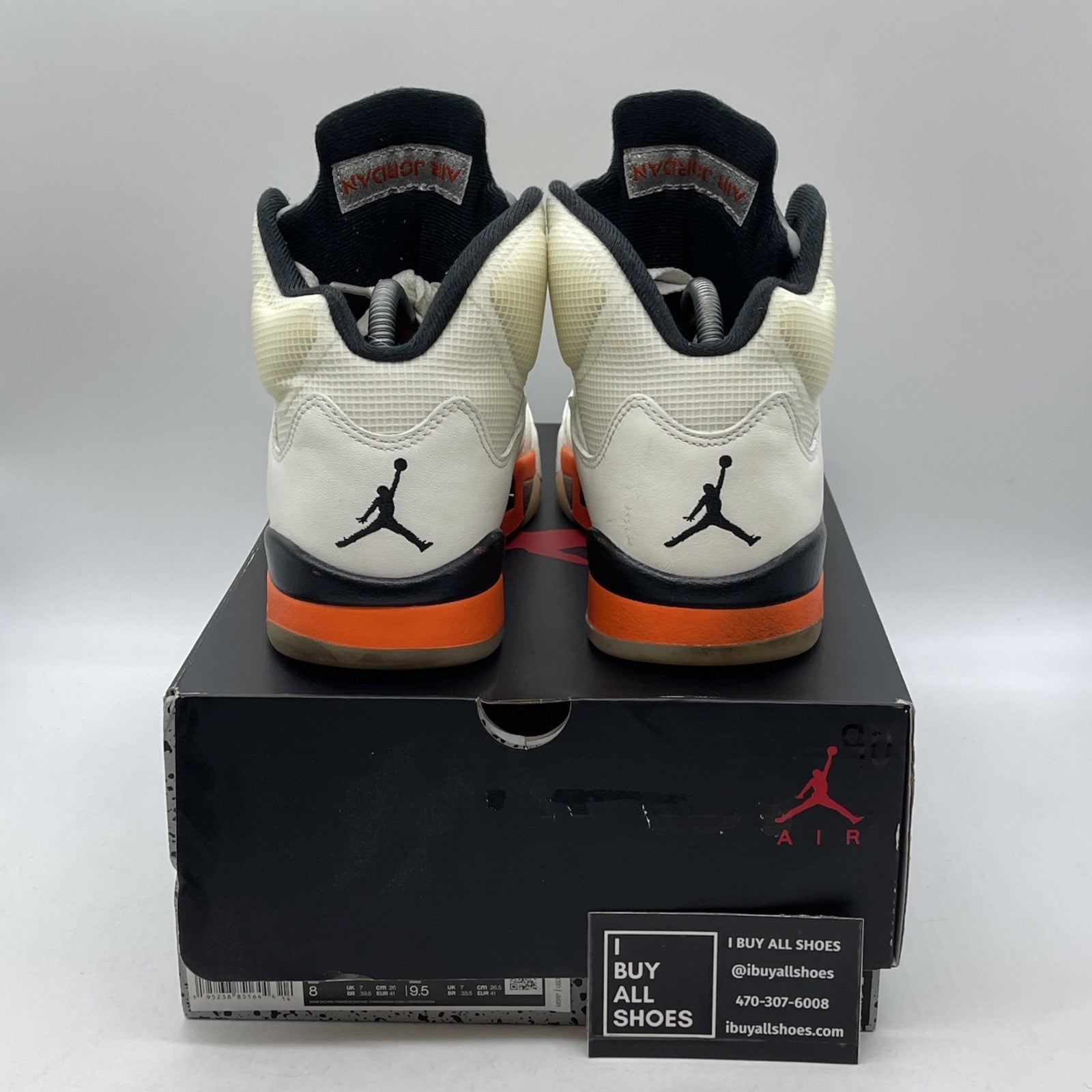 Size 8 - Jordan 5 Shattered Backboard Black Tan Orange Leather (DC1060-100)