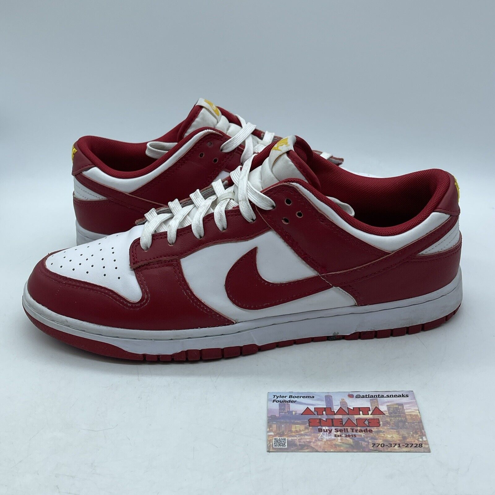 Size 12 - Nike Dunk Low Gym Red White Yellow Leather (DD1391-602)