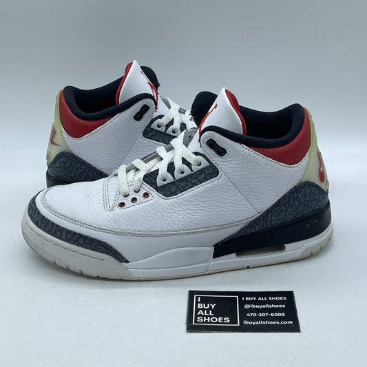 Size 9.5 - Air Jordan 3 Retro Denim SE Fire Red 2020 (CZ6431-100)