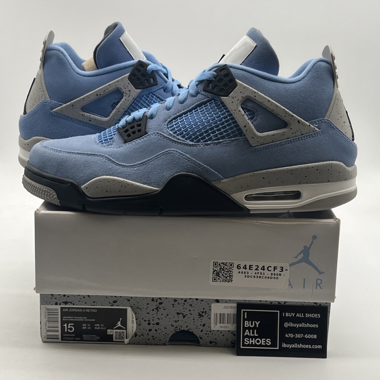 Size 15 - Air Jordan 4 Retro Mid University Blue (CT8527-400)