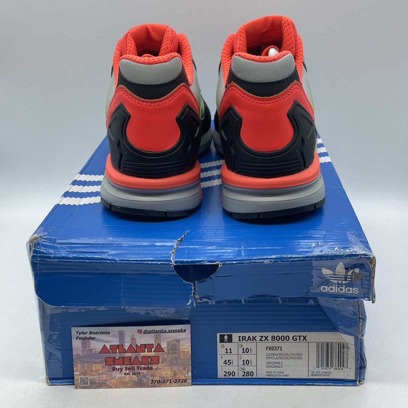 Size 11 - adidas IRAK x ZX 8000 GTX A-ZX Series Orange Suede Leather (FX0371)