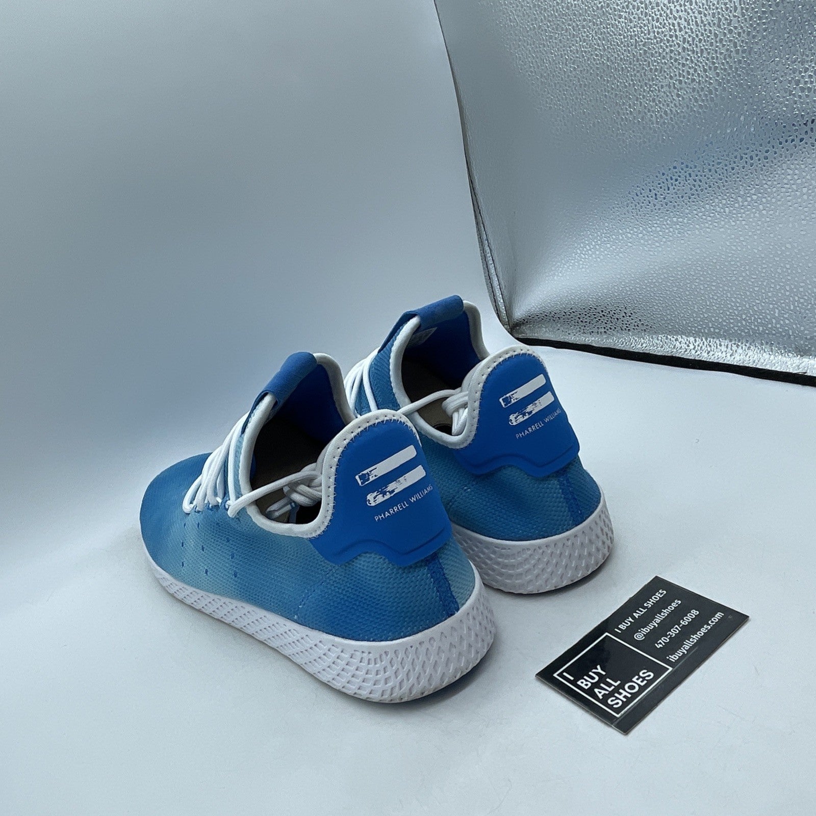 Size 14 - adidas Pharrell x Tennis Hu Holi Bright Blue (DA9618)
