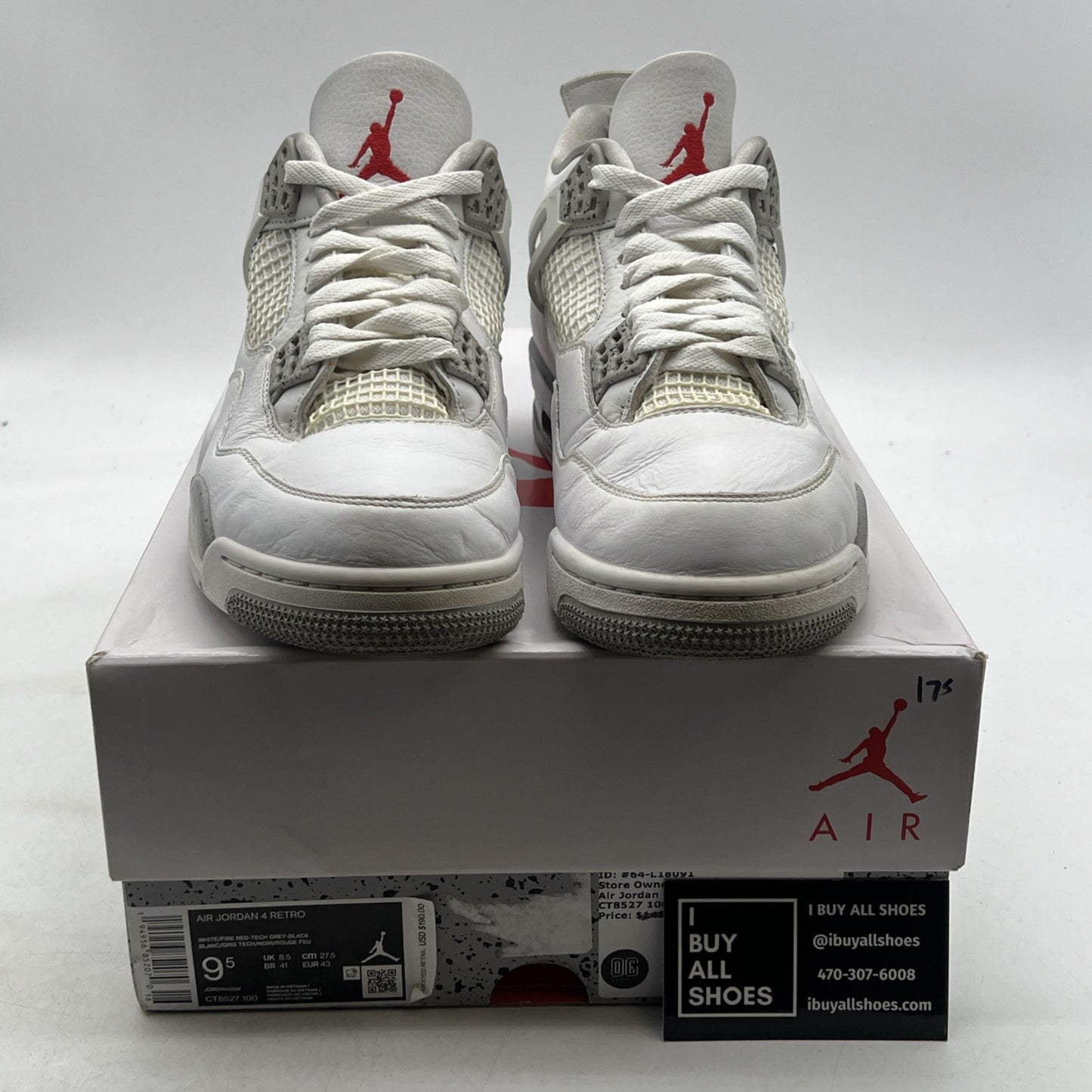 Size 9.5 - Air Jordan 4 Retro Mid White Oreo (CT8527-100)