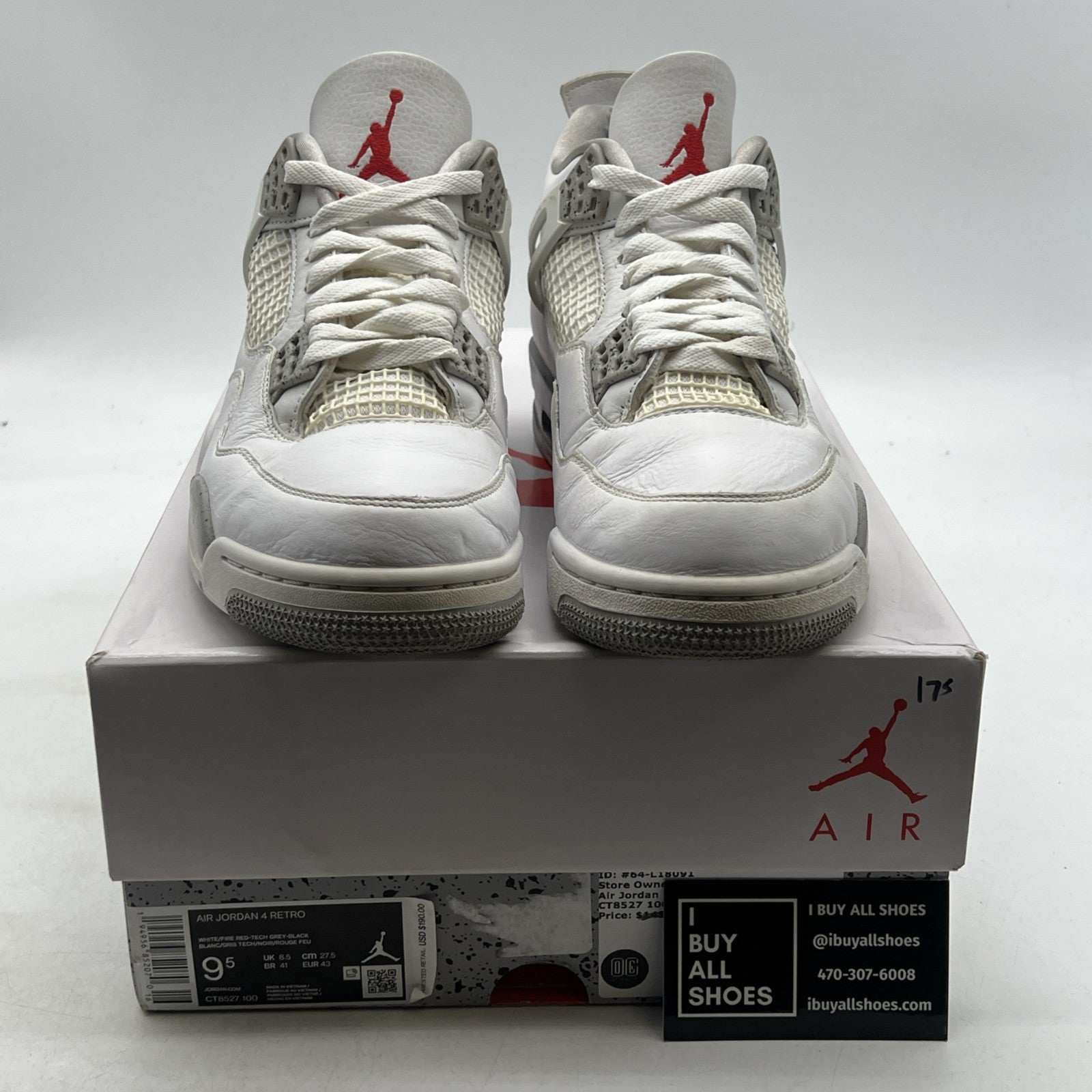 Size 9.5 - Air Jordan 4 Retro Mid White Oreo (CT8527-100)