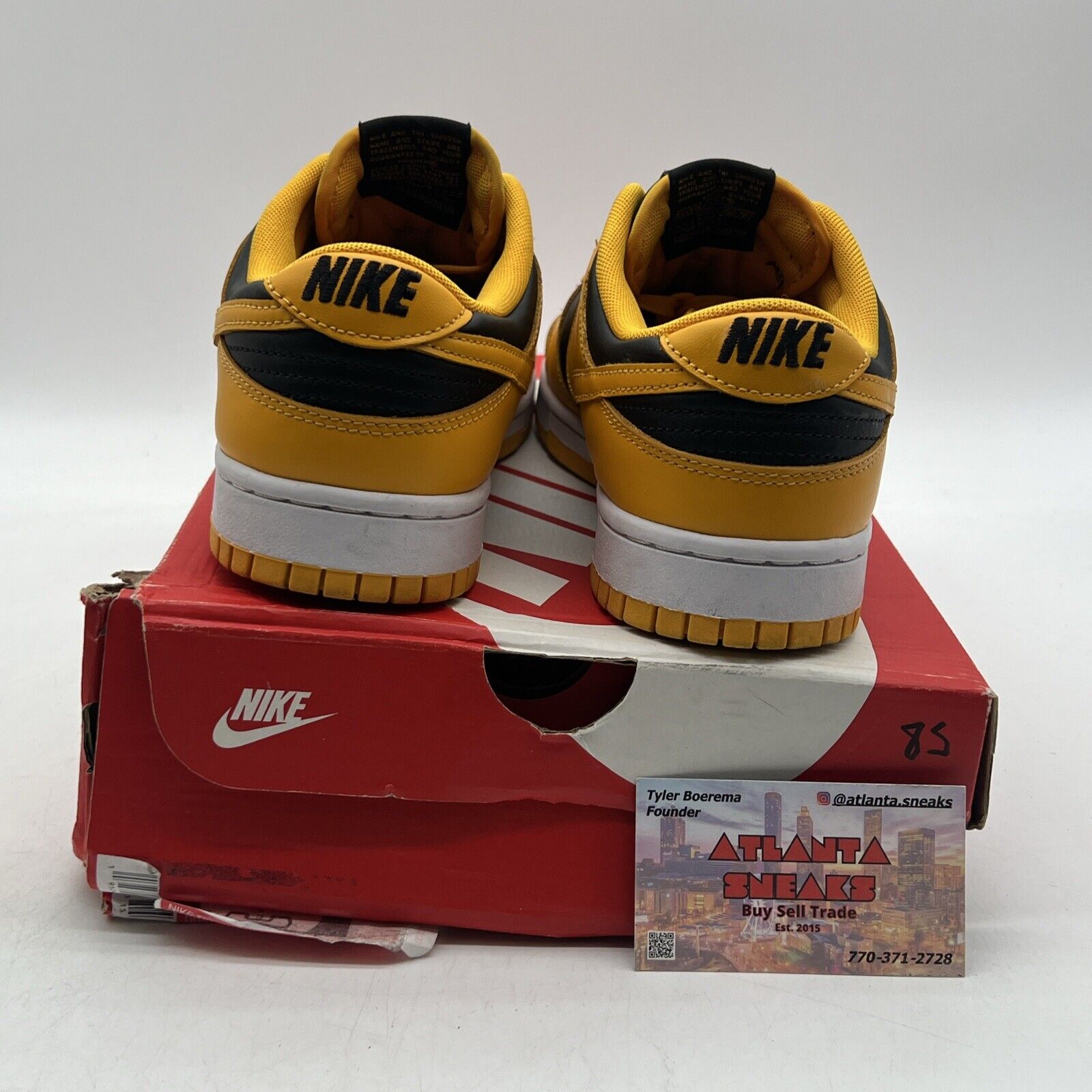 Size 9.5 - Nike Dunk Low Goldenrod Black White Yellow Leather (DD1391-004)