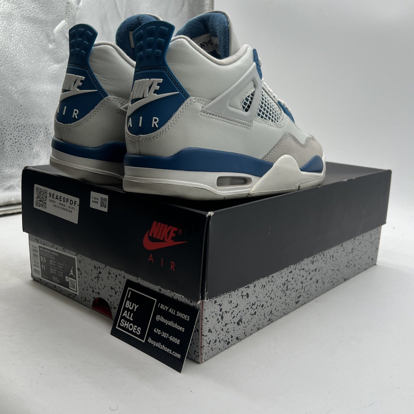 Size 9.5 - Air Jordan 4 Retro 2024 Military Blue (FV5029-141)