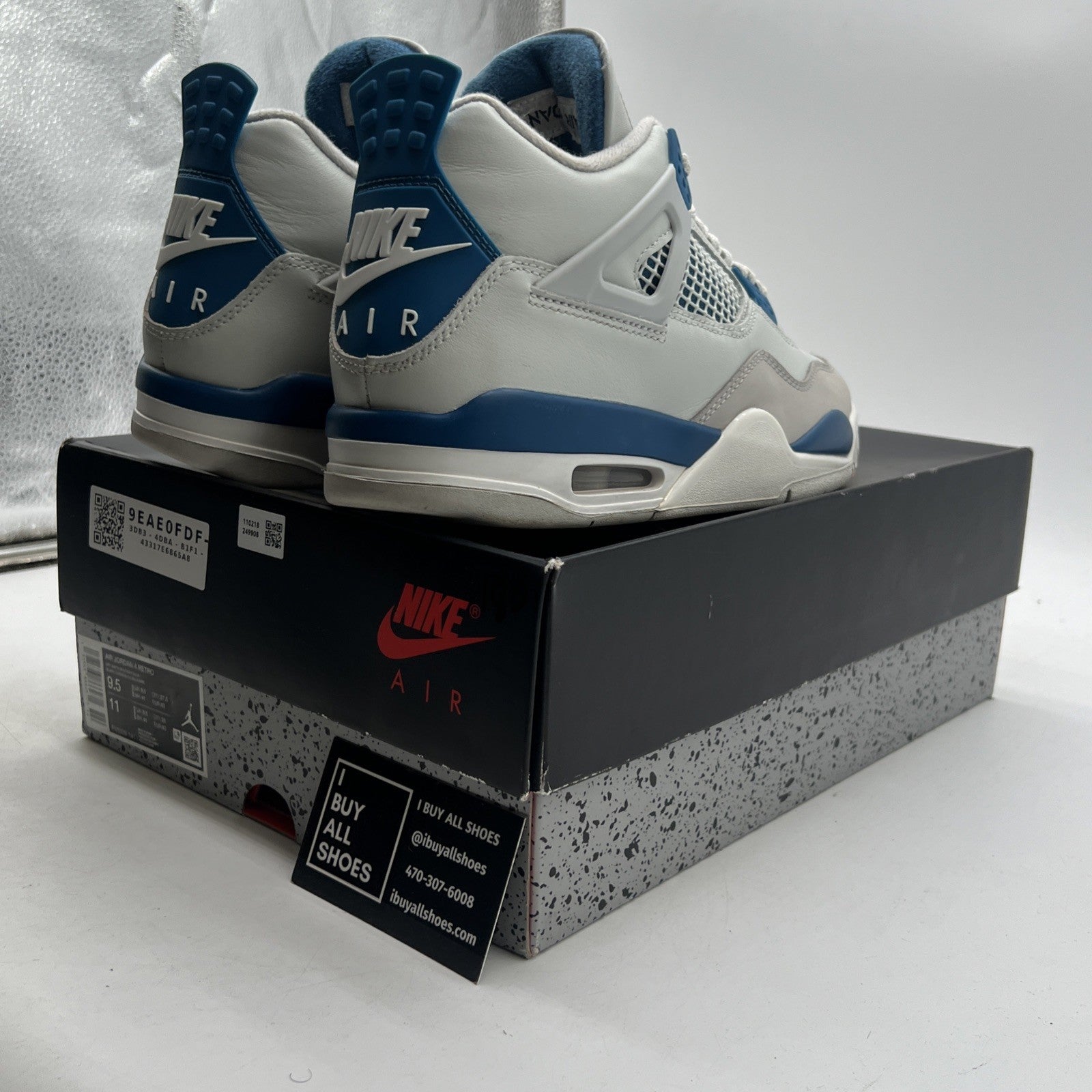 Size 9.5 - Air Jordan 4 Retro 2024 Military Blue (FV5029-141)