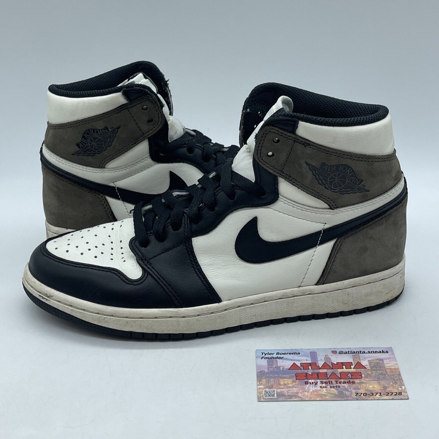 Size 8.5 - Jordan 1 Retro OG High Dark Mocha Black Suede Leather (555088-105)