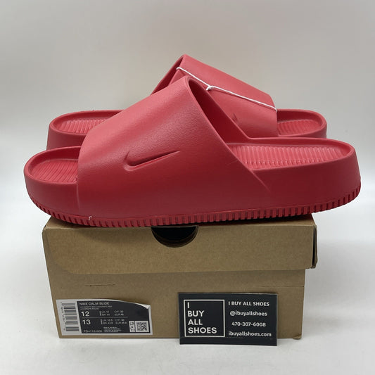 Size 12 - Nike Calm Men’s Slide, University Red Rubber (FD4116-600)