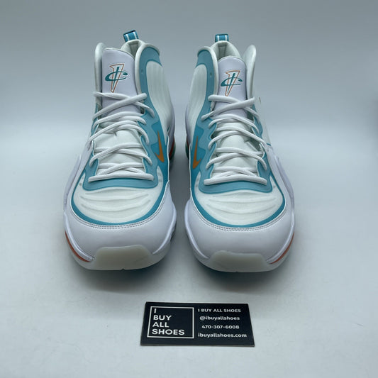 Size 13 - Nike Air Penny 5 Miami Dolphins White Blue Leather (CJ5396-100)