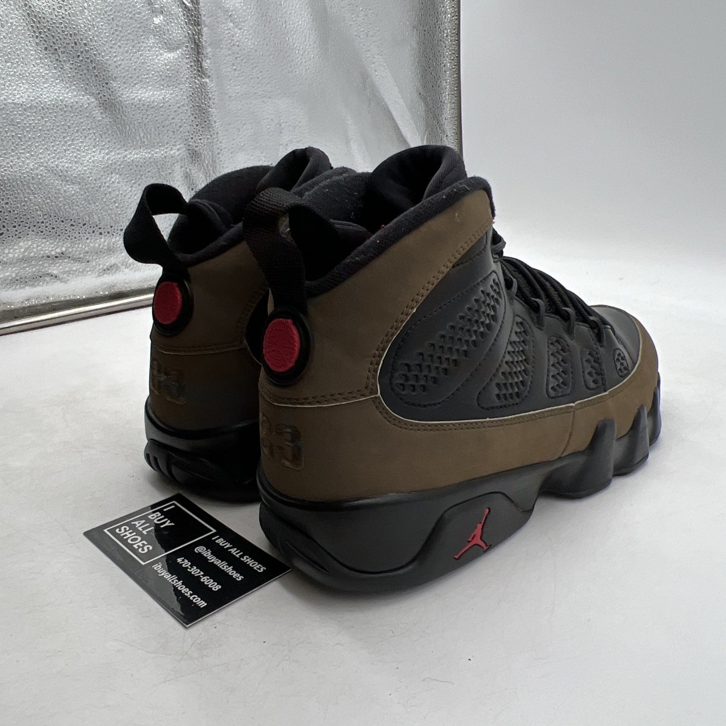 Size 9.5 - Air Jordan 9 Retro 2012 Olive (302370-020)