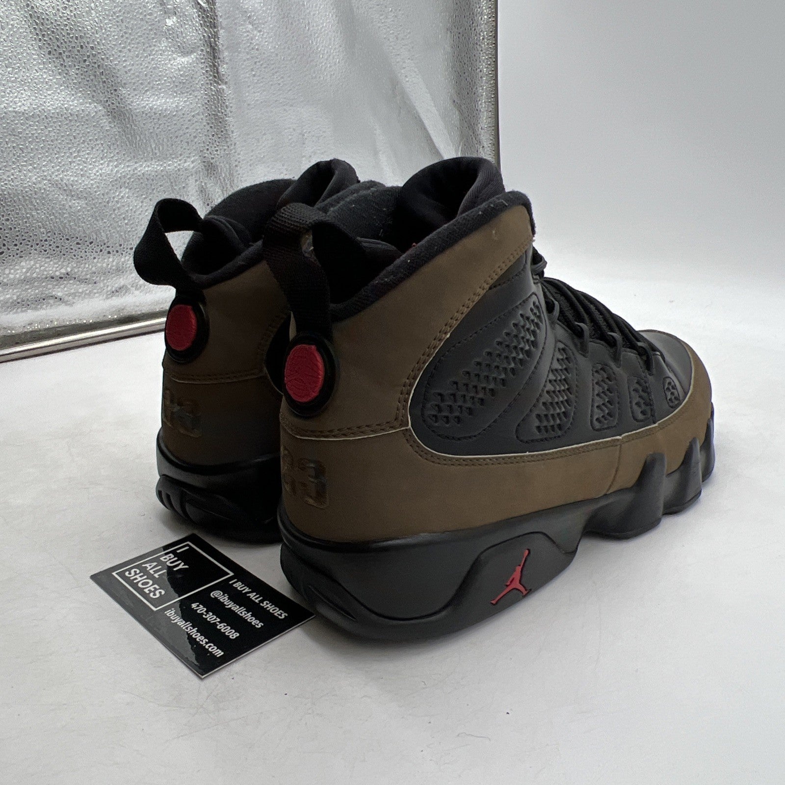 Size 9.5 - Air Jordan 9 Retro 2012 Olive (302370-020)