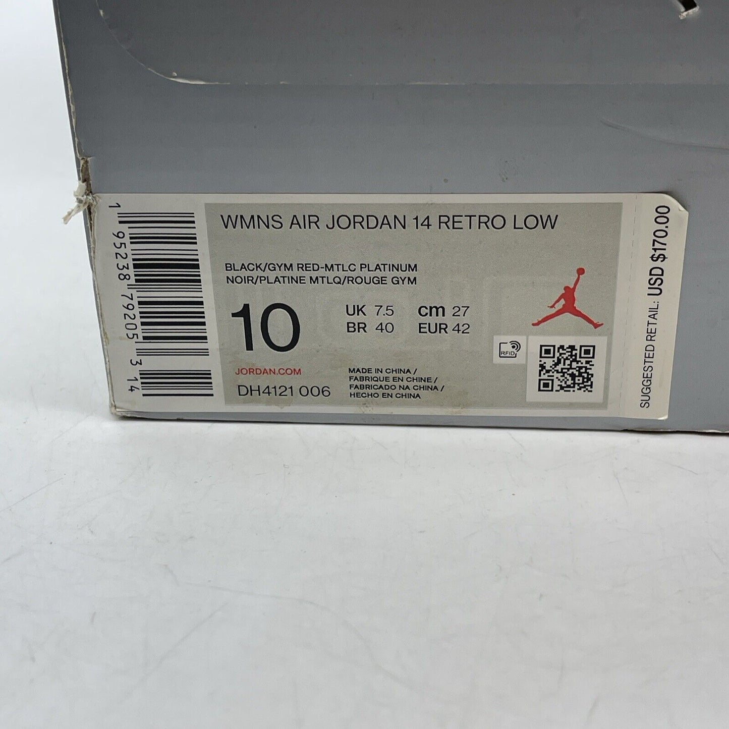 Size 10W - Air Jordan 14 Retro Low Red Lipstick Black Red Suede (DH4121-006)