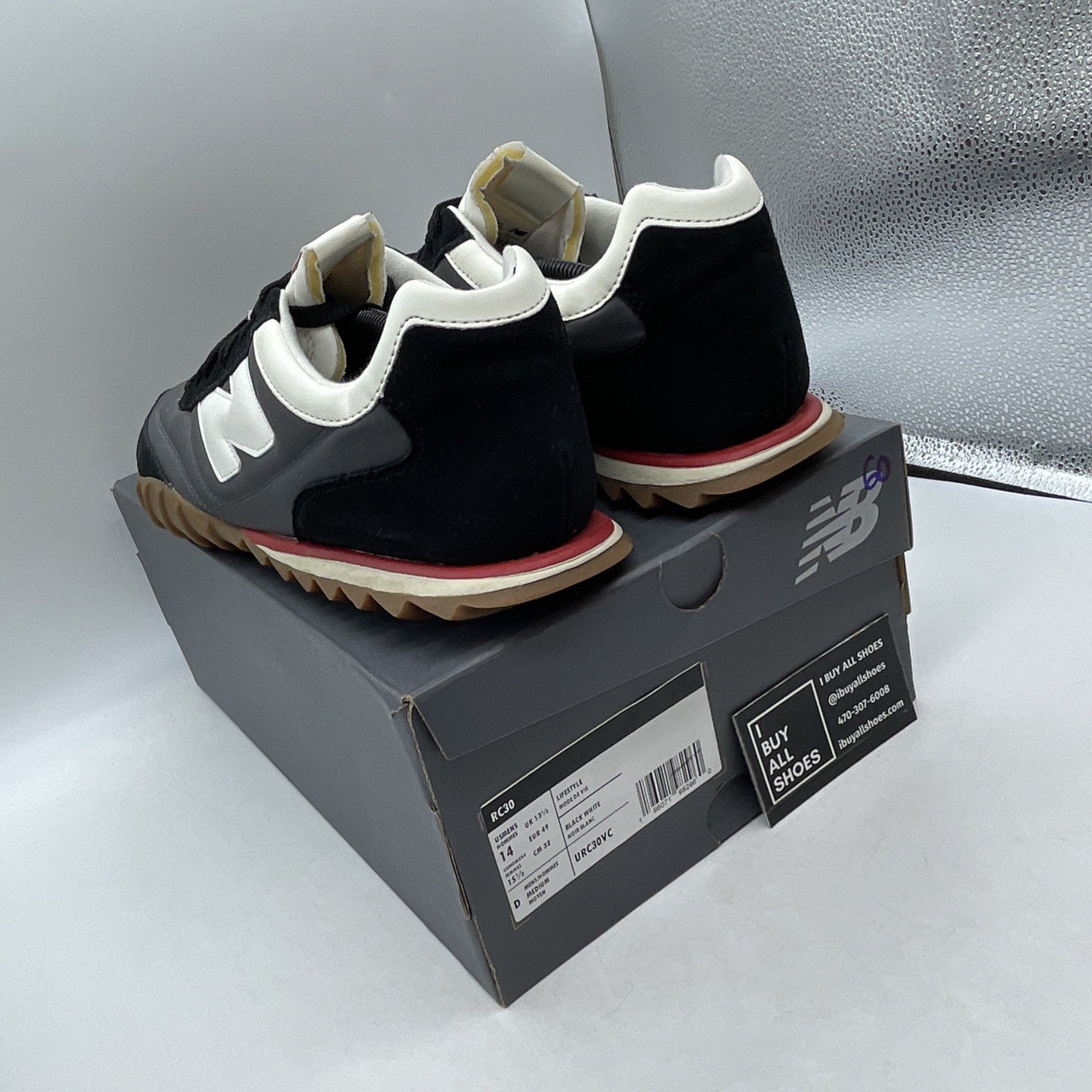 Size 14 - New Balance RC30 Black Sea Salt (URC30VC)