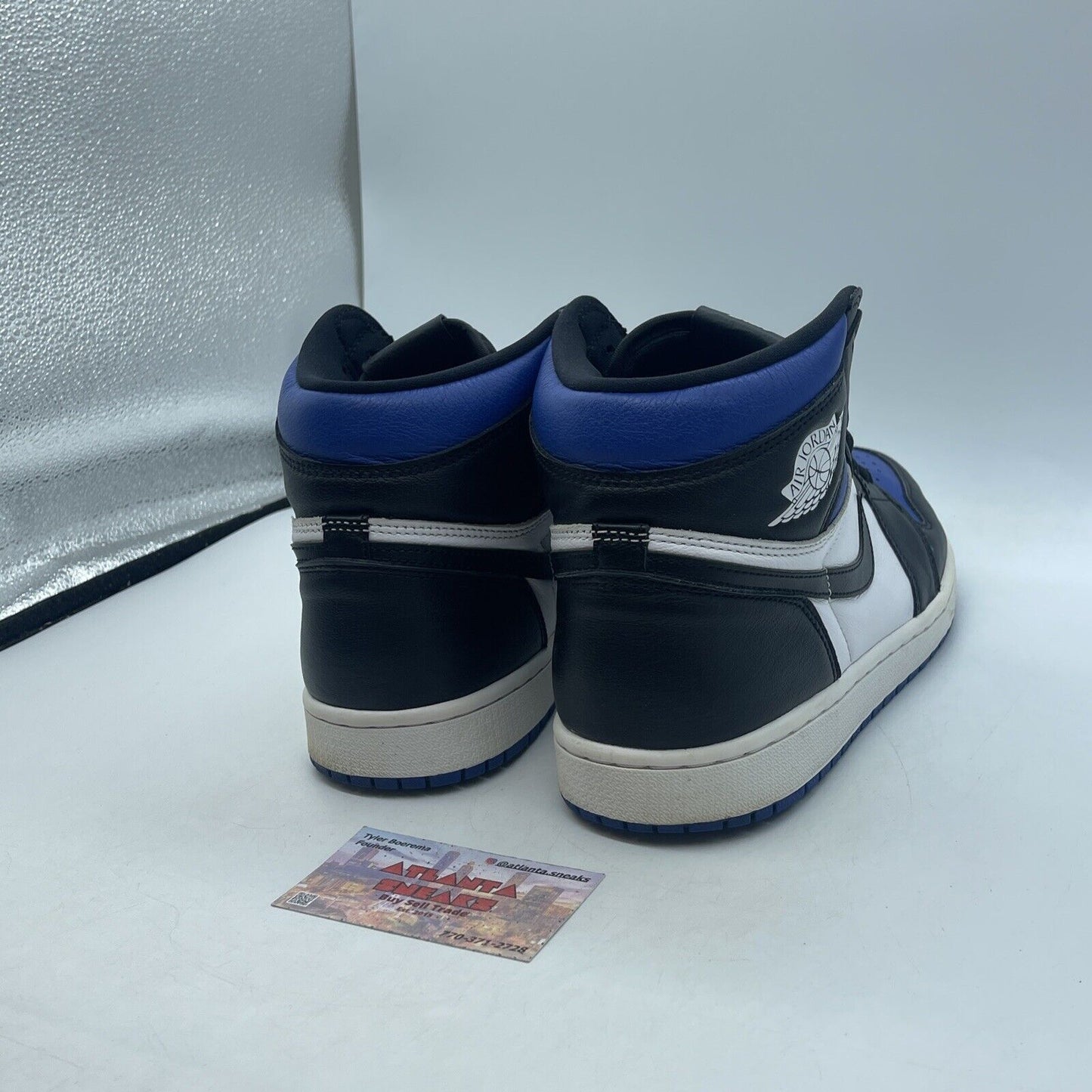 Size 10.5 - Jordan 1 Retro OG High Royal Toe Blue White Leather (555088-041)