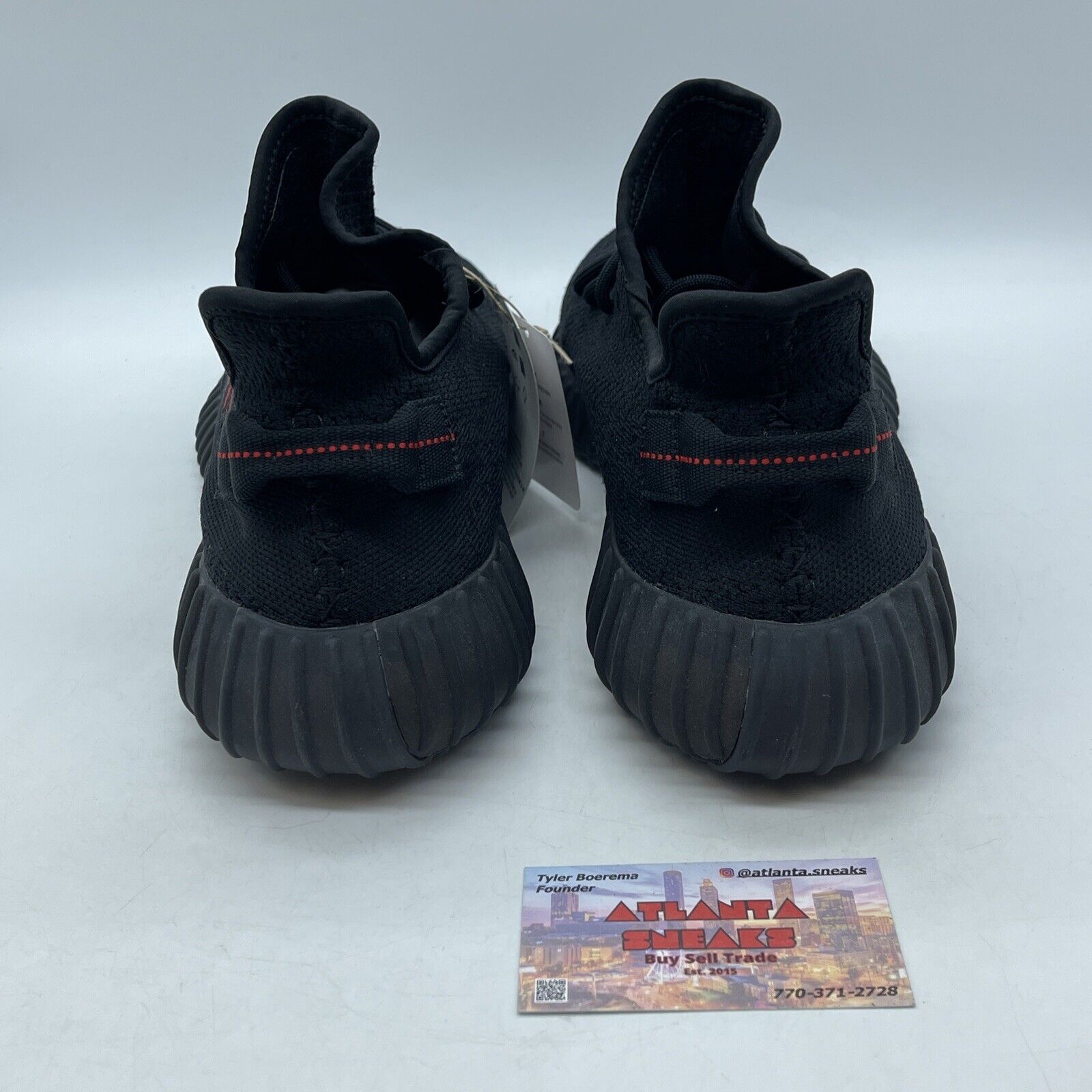 Size 12.5 - adidas Yeezy Boost 350 V2 Low Bred Black Red (CP9652)