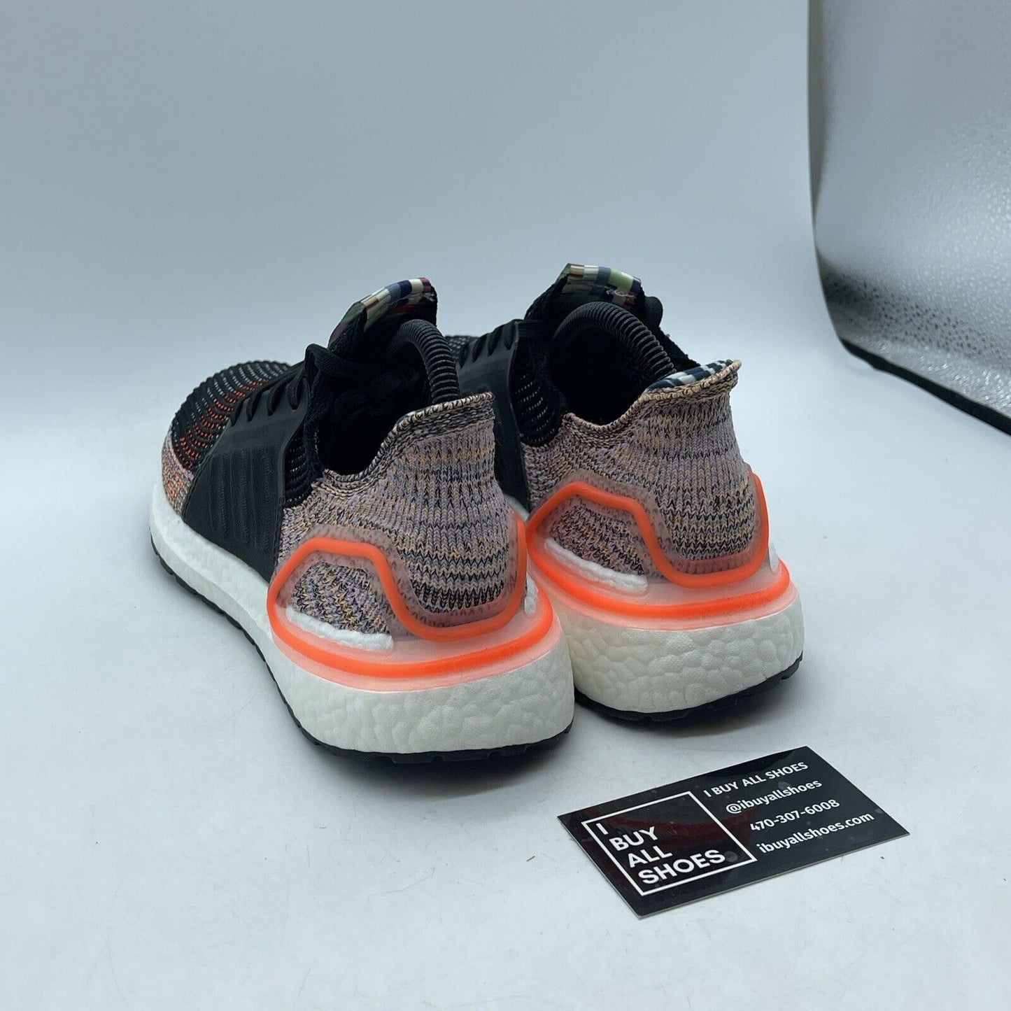 Size 8.5W - adidas UltraBoost 19 Solar Orange Purple Black Suede (G54017)