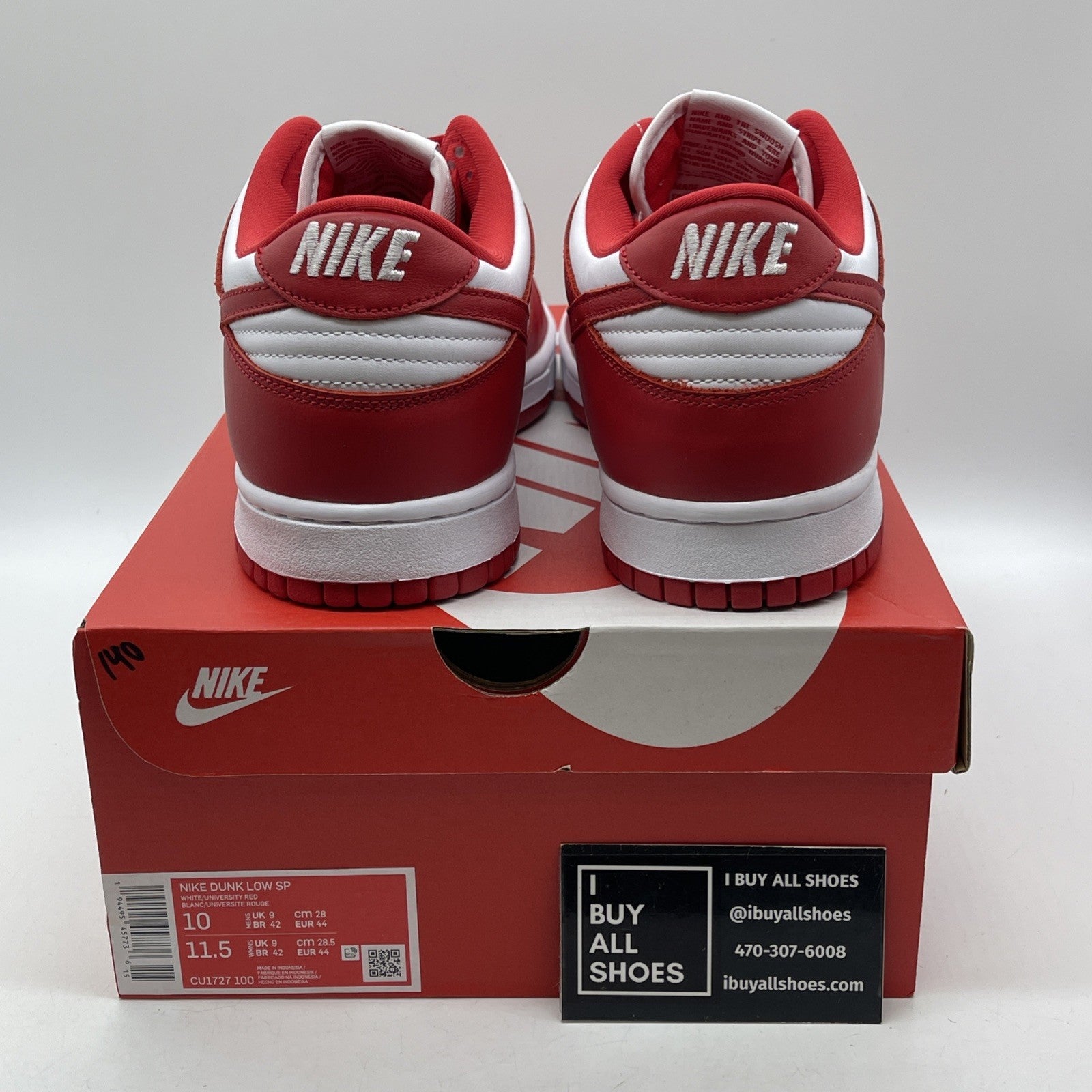 Size 10 - Nike Dunk Retro SP 2020 Low St. John's Red White Leather (CU1727-100)