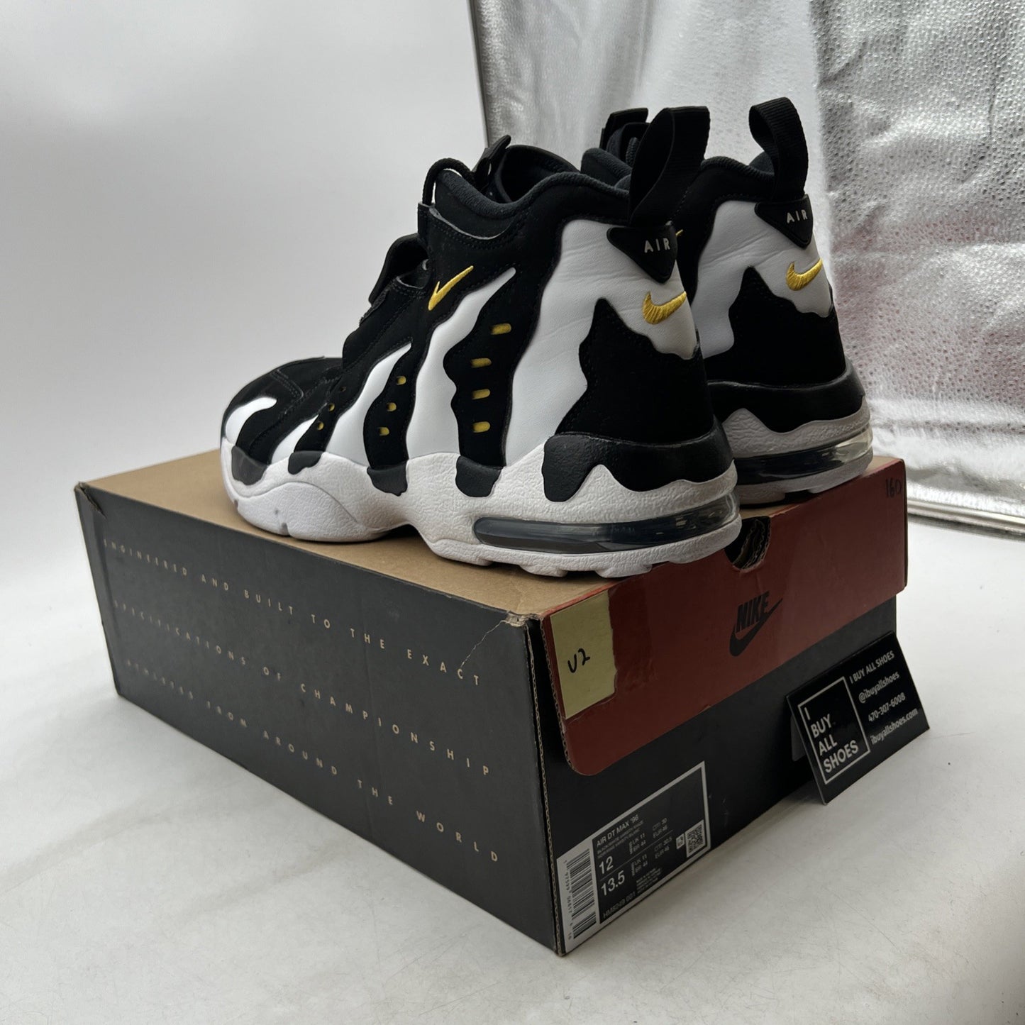 Size 12 -  Air Dt Max ‘96 Black White 2024 Yellow Suede Leather  (HM8249-001)