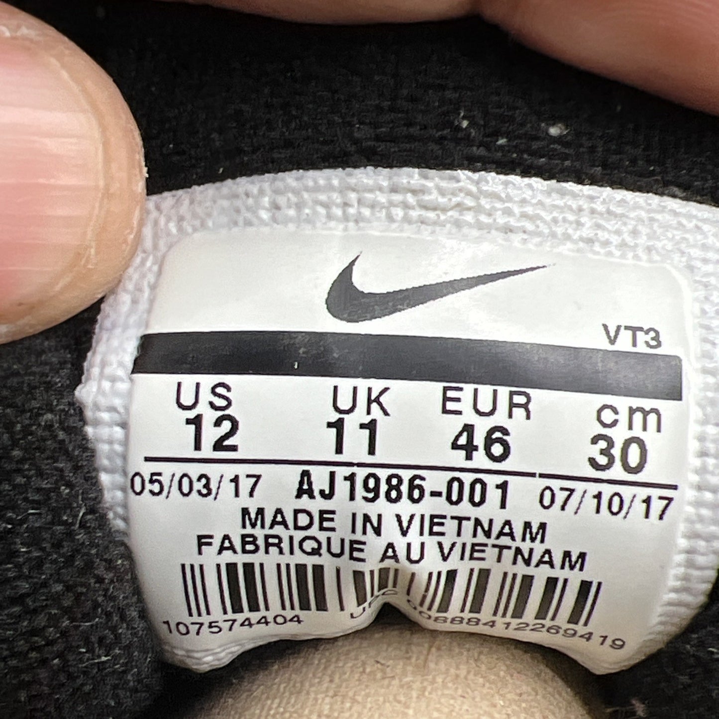 Size 12 - Nike Undefeated x Air Max 97 OG Black (AJ1986-001)