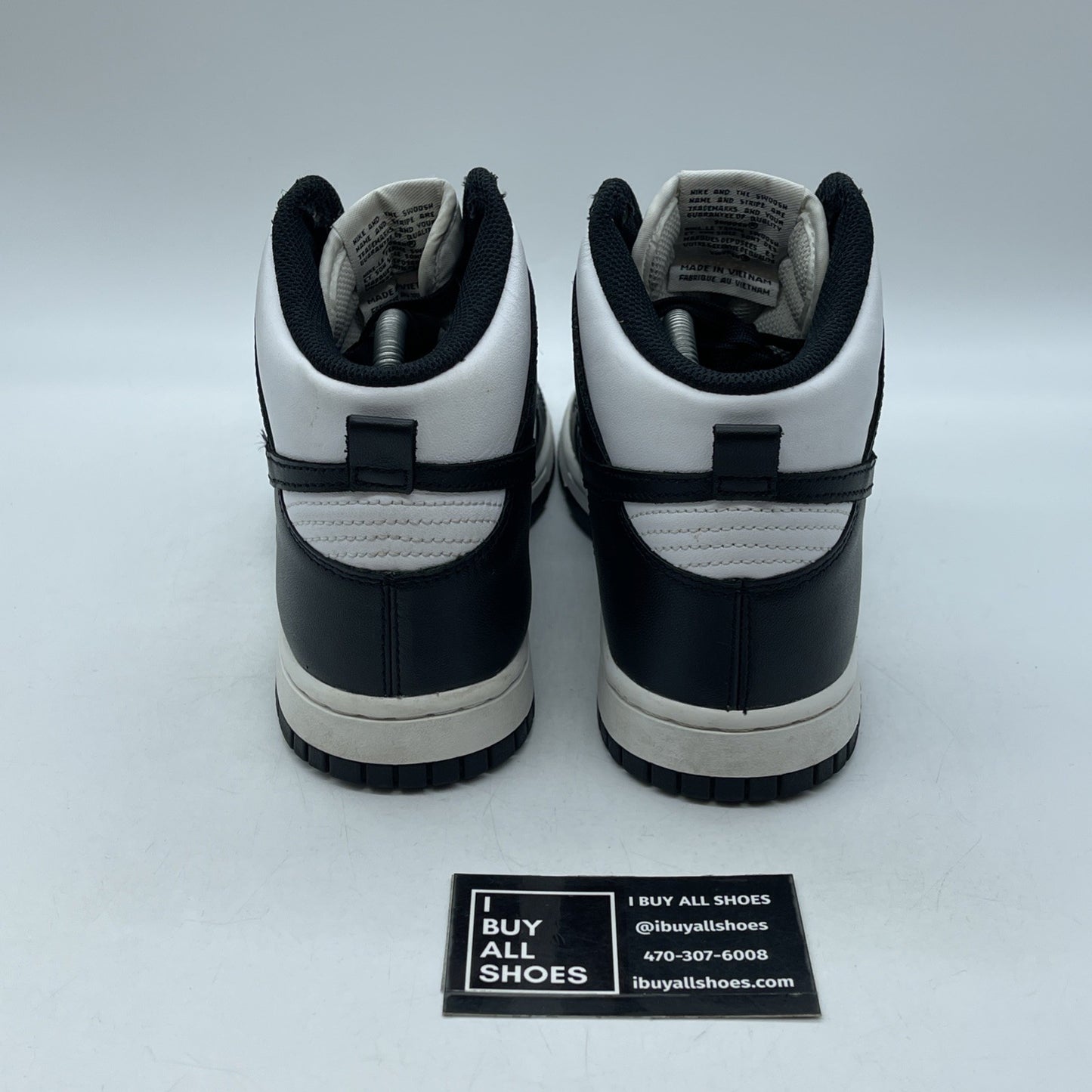 Size 8.5 - Nike Dunk High Black White Leather (DD1399-105)