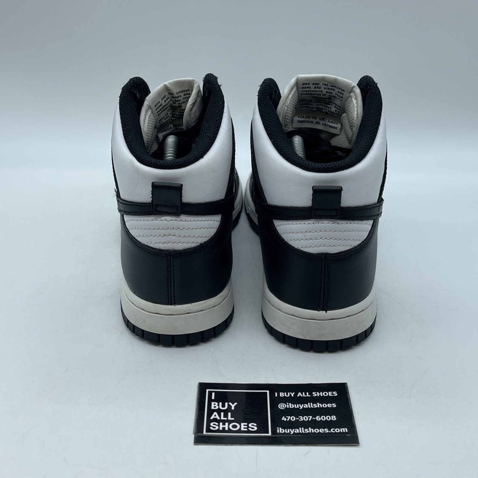 Size 8.5 - Nike Dunk High Black White Leather (DD1399-105)