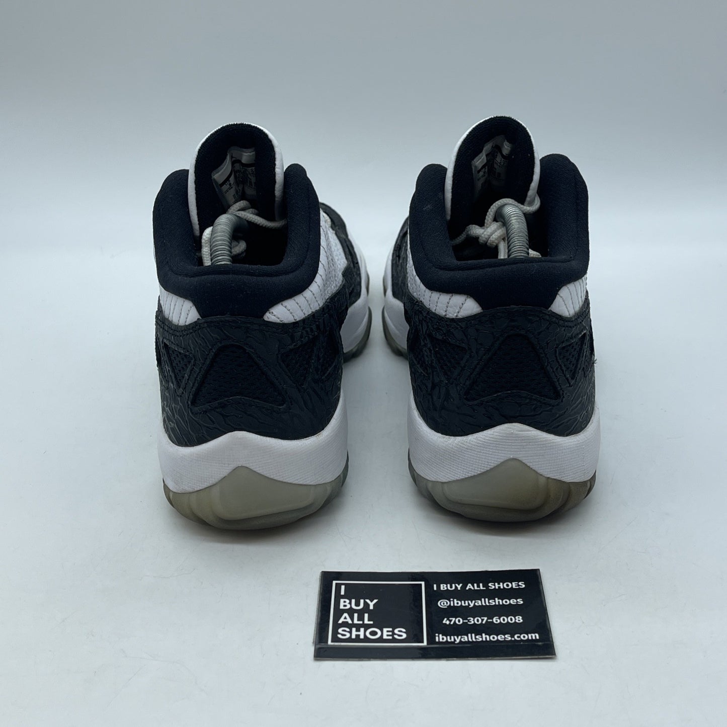 Size 9 - Air Jordan 11 Retro IE Low White Black Suede Leather (306008-100)