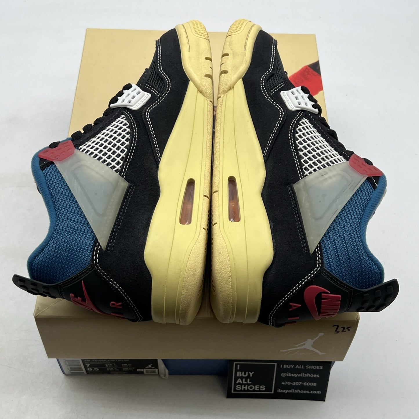 Size 7 - Air Jordan 4 Retro x Union LA Mid Off Noir (DC9533-001)