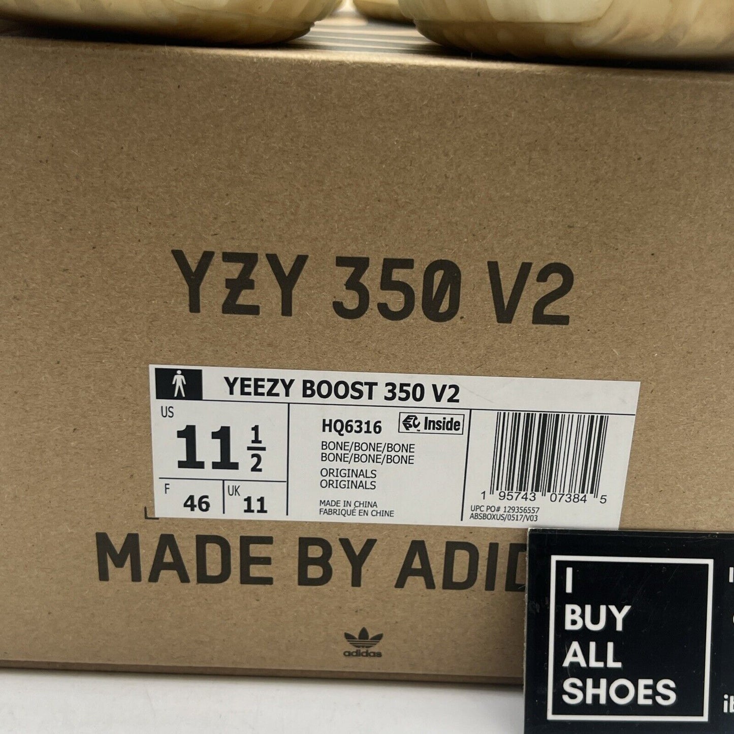 Size 11.5 - Adidas Yeezy Boost 350 V2 Low Bone (HQ6316)