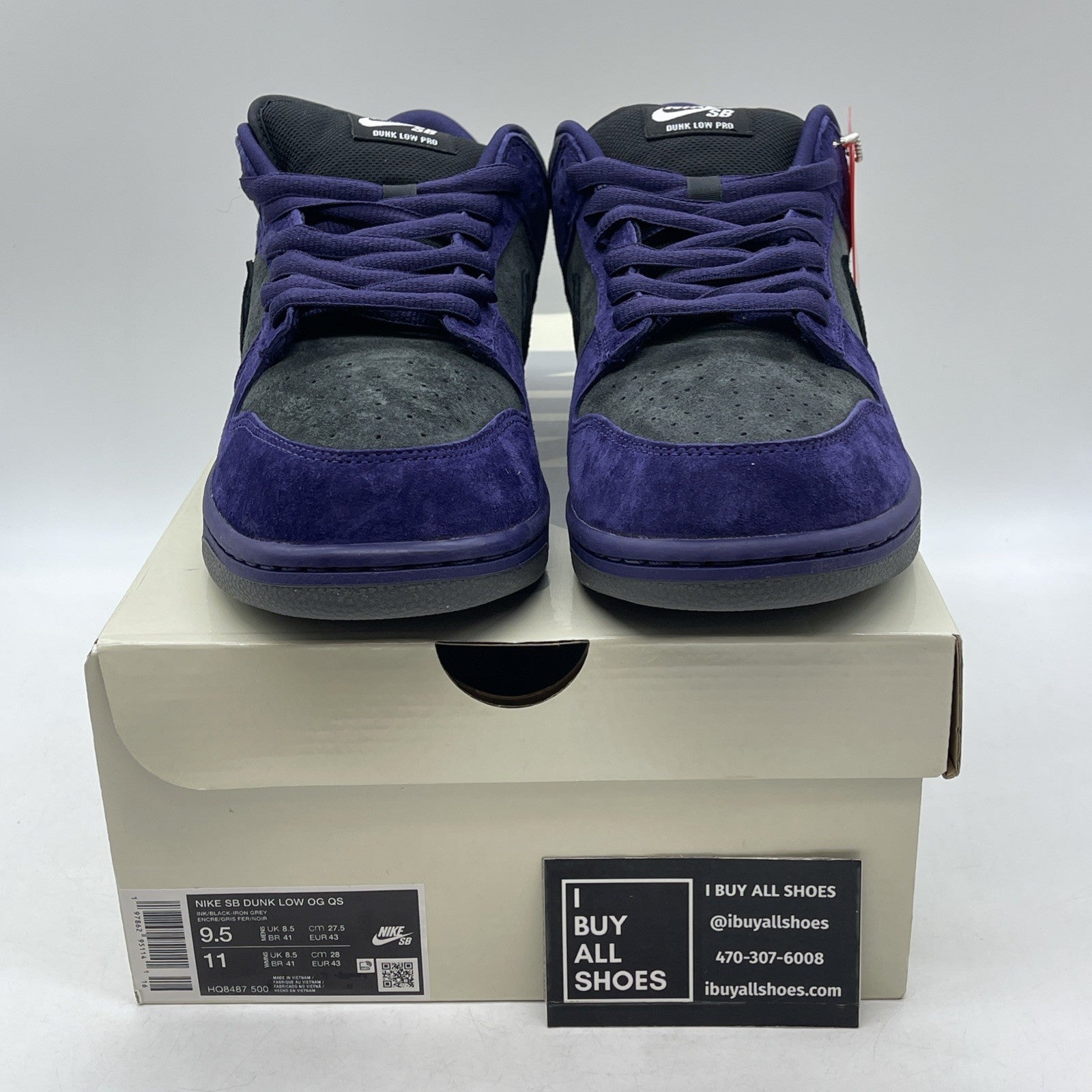 Size 9.5 - Supreme x Nike Dunk SB Low Ink (HQ8487-500)