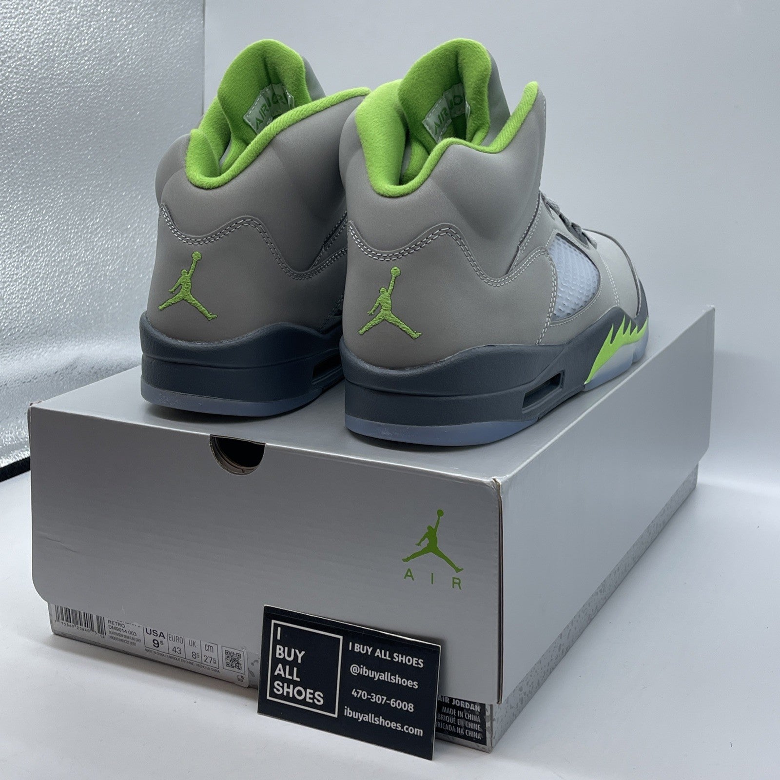 Size 9.5 - Jordan 5 Retro Green Bean Grey Leather (DM9014-003)