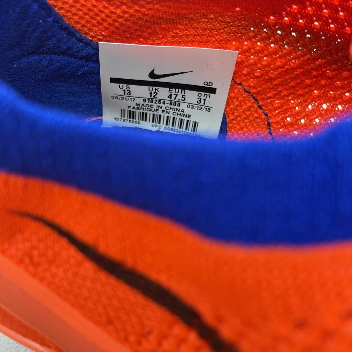 Size 13 - Nike Air Zoom Mariah Flyknit Racer Total Crimson Suede (918264-800)