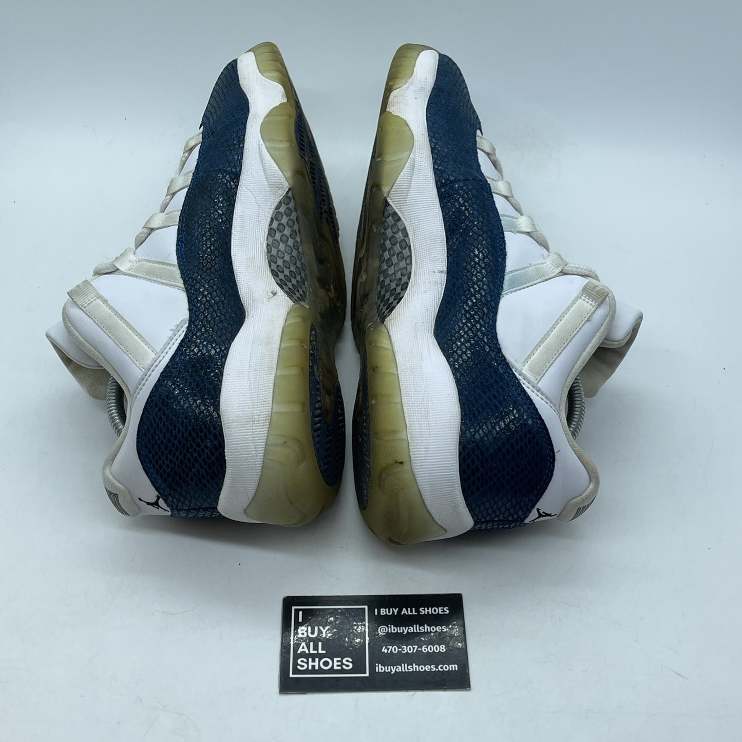 Size 11 - Jordan 11 Retro Low Snakeskin 2019 Blue White Suede (CD6846-102)