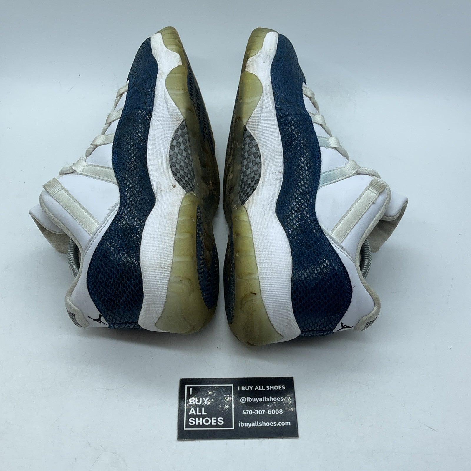 Size 11 - Jordan 11 Retro Low Snakeskin 2019 Blue White Suede (CD6846-102)
