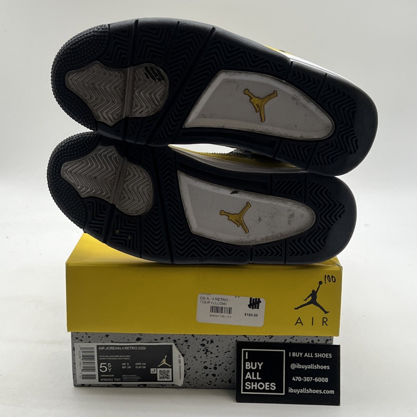 Size 5.5 - Air Jordan 4 Retro GS Tour Yellow 2021 - (408452-700)