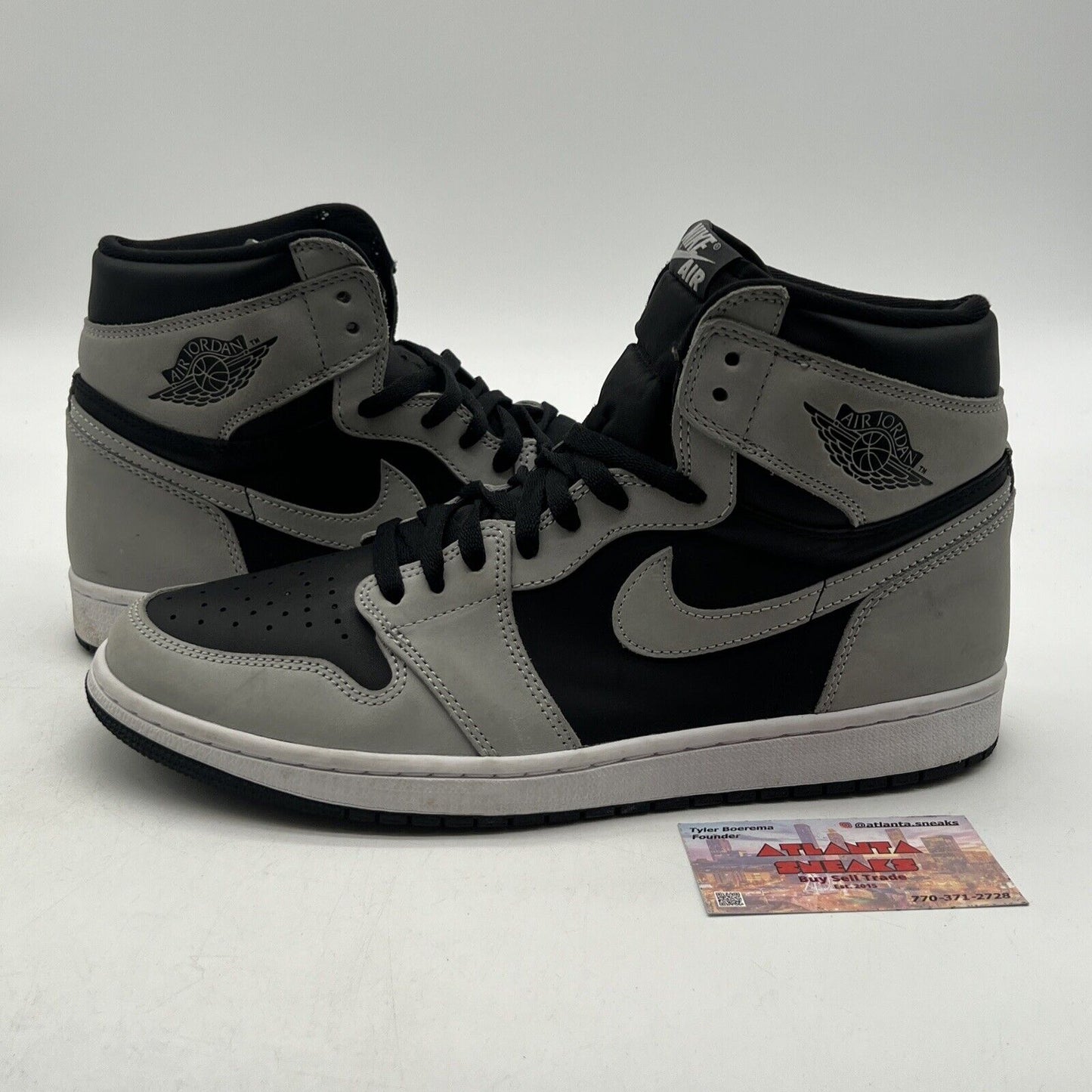 Size 11 - Jordan 1 Retro OG High Shadow 2.0 Black Grey Suede Leather(555088-035)