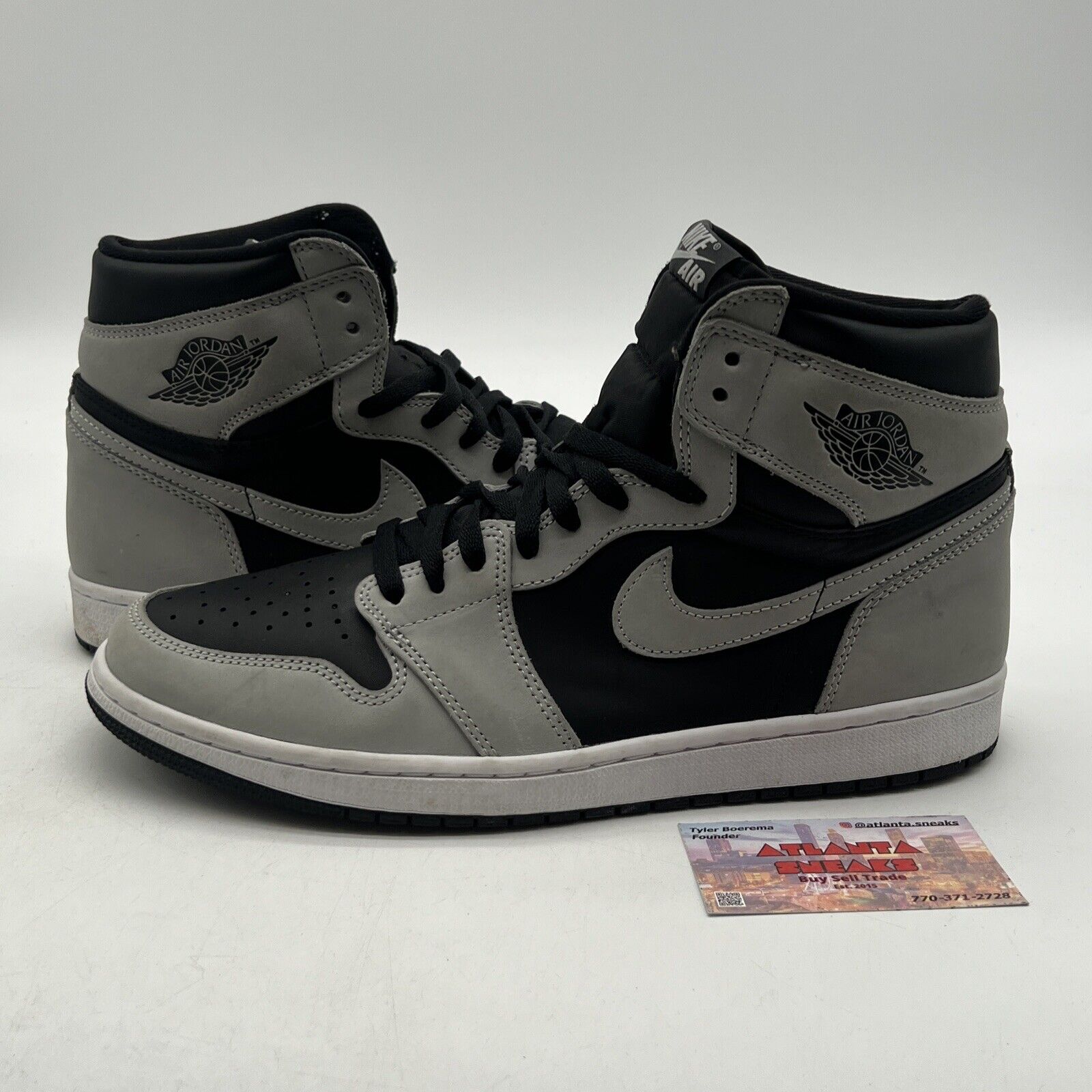 Size 11 - Jordan 1 Retro OG High Shadow 2.0 Black Grey Suede Leather(555088-035)