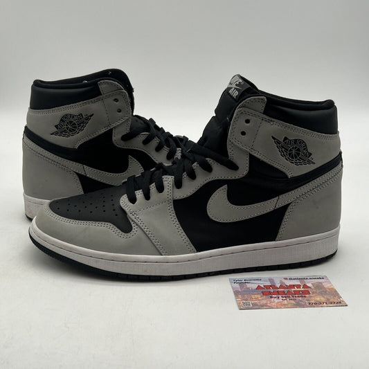 Size 11 - Jordan 1 Retro OG High Shadow 2.0 Black Grey Suede Leather(555088-035)