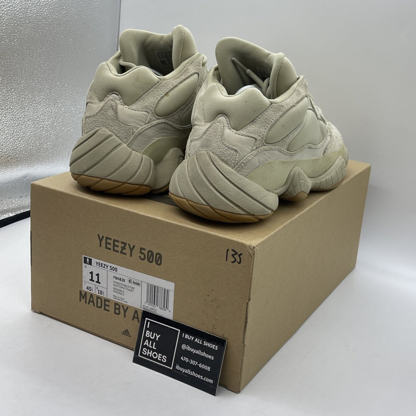 Size 11 - adidas Yeezy 500 Stone Brown Suede Leather (FW4839)