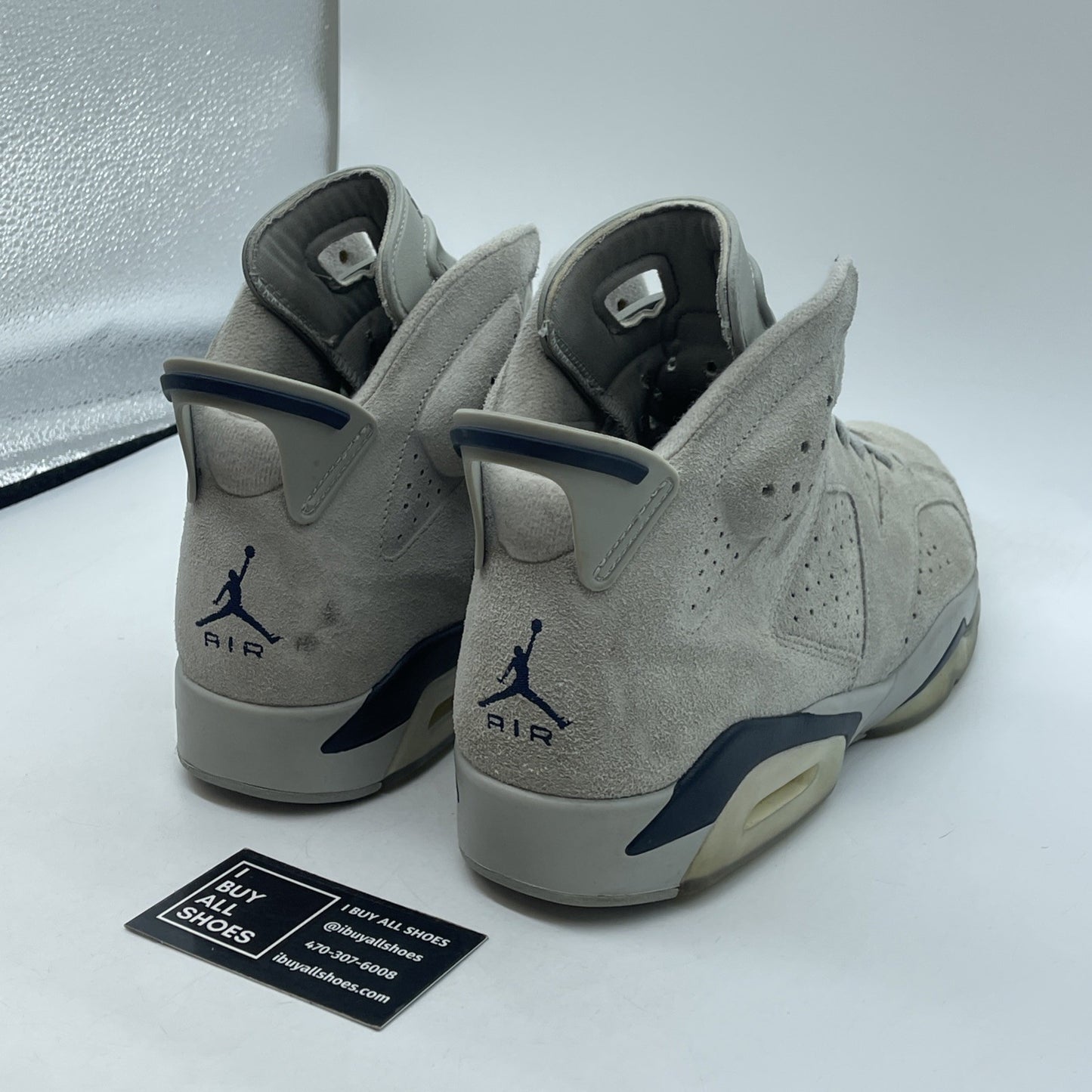 Size 11.5 - Jordan 6 Retro Mid Georgetown Grey Blue Suede (CT8529-012)