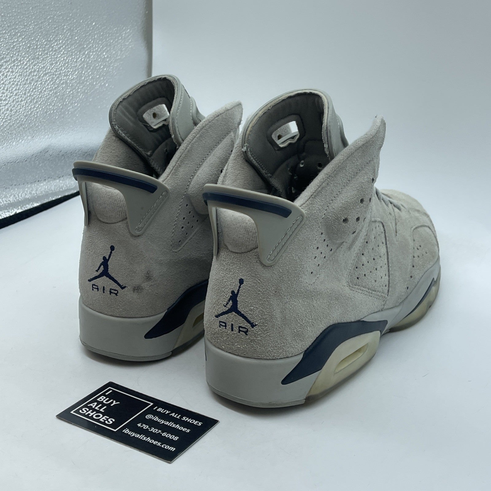 Size 11.5 - Jordan 6 Retro Mid Georgetown Grey Blue Suede (CT8529-012)